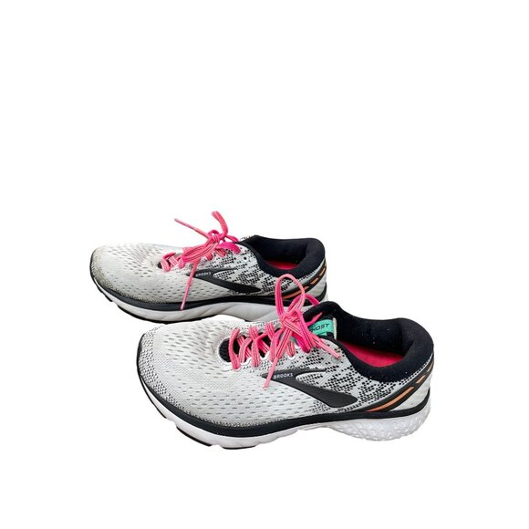 Brooks Ghost 11 Womens white black running sneakers size 8M SKU 9048 - Picture 3 of 16